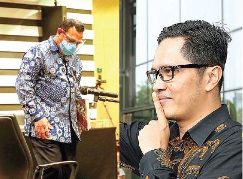 Ketua KPK Firli Bahuri (kiri) dan Mantan Juru Bicara KPK Febri Diansyah (kanan).