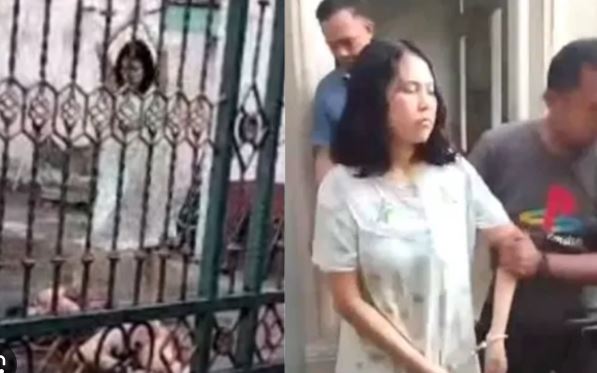 Pelaku pembacokan ibu kandung di Makassar (foto: istimewa)